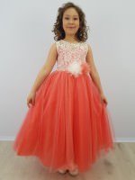 Детское платье Александра в арбузном цвете