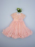 Детское платье Берта в персиковом цвете