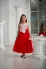 Детское платье Александра в красном цвете