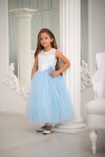 Детское платье Александра в голубом цвете