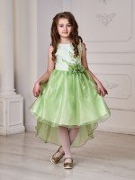 Детское платье Эстель в фисташковом цвете
