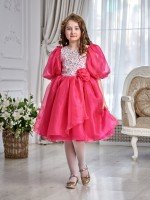 Детское платье Ассоль в малиновом цвете