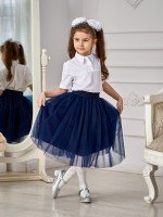 Школьная юбка Алиса в синем цвете