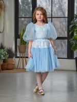 Детское платье Мирель в голубом цвете