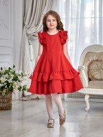Детское платье 23-30 в красном цвете