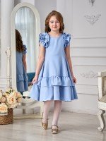 Детское платье 23-30 в голубом цвете