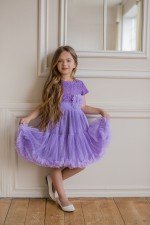 Детское платье Берта в сиреневом цвете