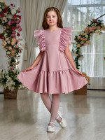 Детское платье 23-18 в пудровом цвете