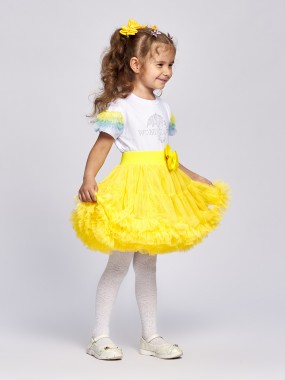 Детская юбочка Тучка в желтом цвете