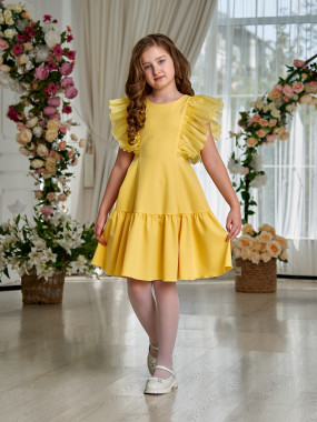 Детское платье 23-18 в желтом цвете