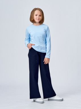 Синие школьные брюки Палаццо для девочки 22-20 146-164