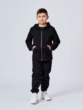 Спортивный костюм для мальчика 22-14 в черном цвете (140-158)
