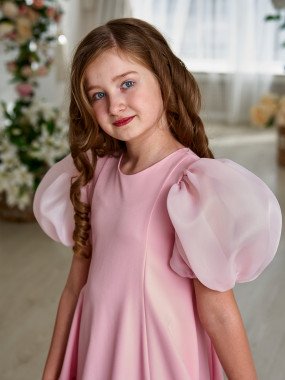 Детское платье 23-17 в розовом цвете