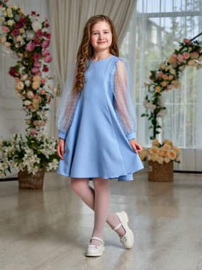 Детское платье 23-19 в голубом цвете