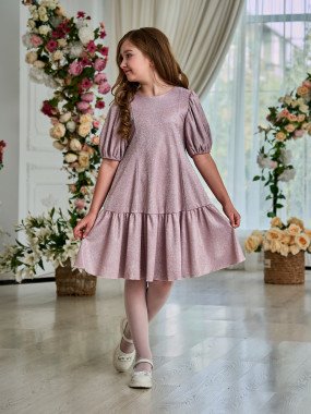 Детское платье 23-16 в пудровом цвете